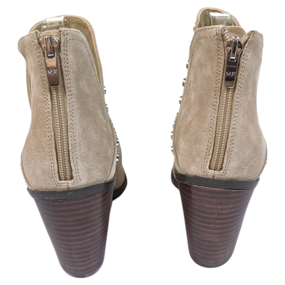 Marc Fisher Dayne Taupe Tan Suede Booties - Picture 4 of 9